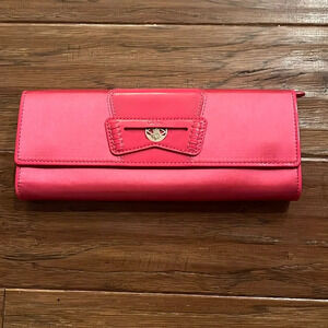 Cole Haan Woman’s Raspberry Sorbet Satin Small Penny Collection Clutch